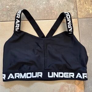 Under Armour Black Sports Bra with Logo Straps